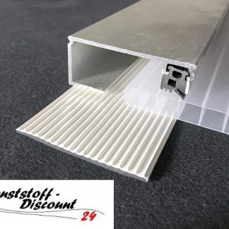 U-Profil Alu Kantenschutz 10mm mit Tropfnase - Aluminium weiß -  StegplattenHeld - Doppelstegplatten