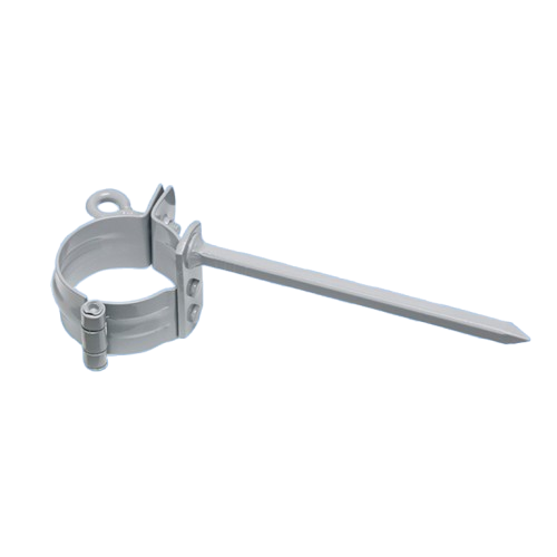 Rohrschelle mit Dorn weiß